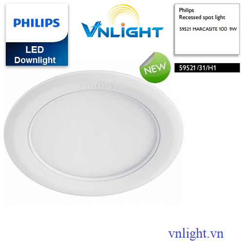 Đèn led âm trần 9W 59521 Philips