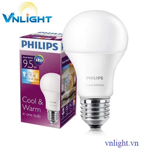 BÓNG  ĐỔI MÀU 9.5W Philips