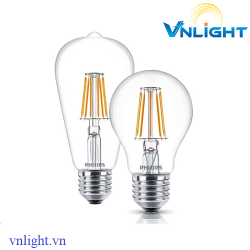 Đèn led bulb 4.3W E27 230V 470Lm ST64,A60 Filament